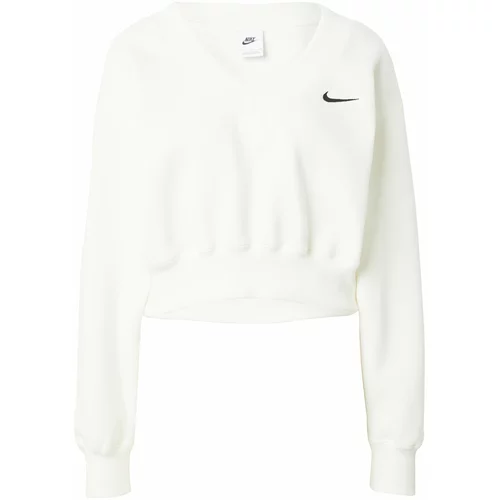 Nike Sportswear Sweater majica 'Phoenix Fleece' boja pijeska / crna