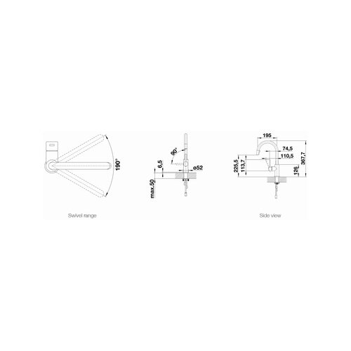 Blanco slavina Candor-S Inox Massive 523121 Slike