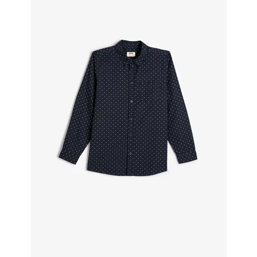 Koton School Shirt with Pocket Detailed Long Sleeve Cotton Cotton Classic Collar
