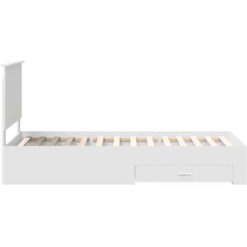  Okvir za krevet Bijelo 90 x 190 cm Konstruirano drvo Slike