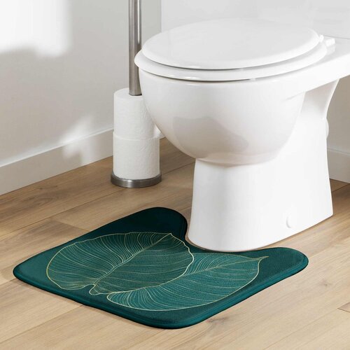 Douceur d int&amp;eacute;rieur Tamno zelena kupaonska prostirka za WC 45x45 cm Jade &amp;ndash; Slike