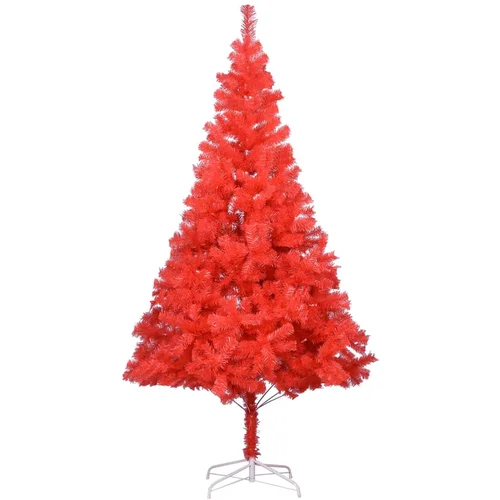vidaXL Umjetno božićno drvce sa stalkom crveno 210 cm PVC