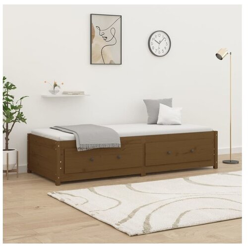 Dnevna postelja medeno rjava 90x200 cm trdna borovina Cene