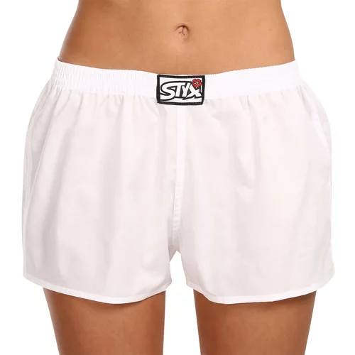 STYX Women's boxer shorts classic elastic white