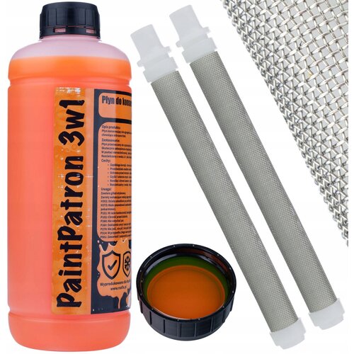 Rosfix TEKOČINA ZA VZDRŽEVANJE IN ČI&amp;Scaron;ČENJE ZA PAINTPATRON 3V1 1L + KOMPLET 2. PRSTNI FILTER BELE BARVE S 60 MREŽNIMI OČESI ZA BRIZGALNO ENOTO ZA BARVO, (21736761) Slike