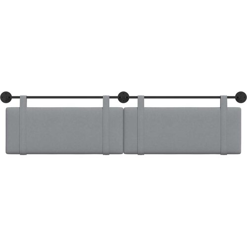  Držeće uzglavlje Zidne Svijetlo siva 210 x 55 x 5 cm tkanina - Svjetlosiva 200 cm bez LED svjetla Slike