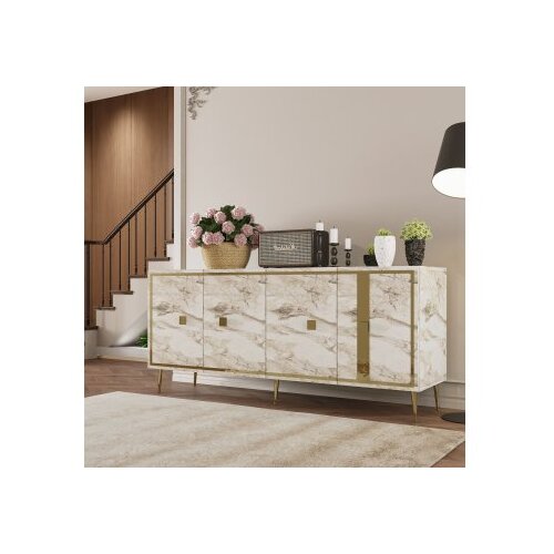 Hanah home komoda brice ephesus marble gold Slike