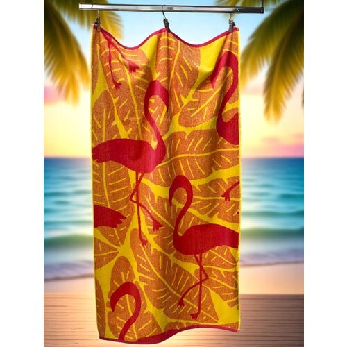  Plažni pe&amp;scaron;kir &amp;bdquo;Flamingo Tropic&amp;ldquo; &amp;ndash; 94x168 cm | 100% Pamuk ( VLK000680-FlamingoTropic ) Slike