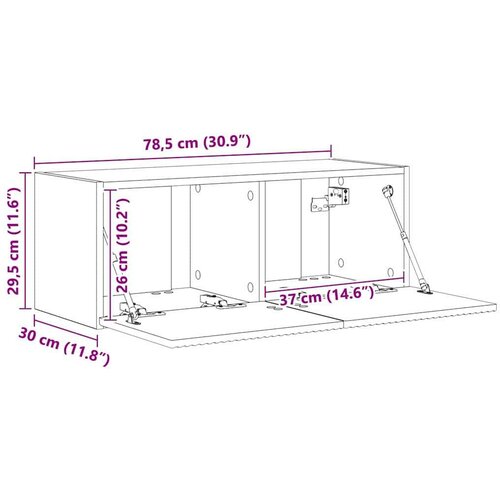  zidni ormar Zidne Dimljeni hrast 60 x 31 x 29.5 cm Slike