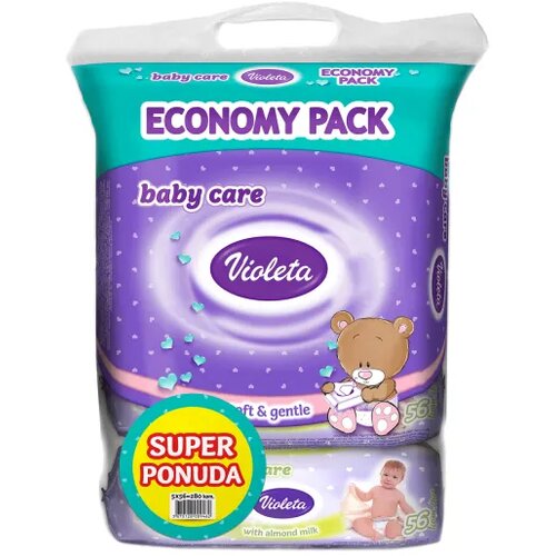 Violeta baby vlazne maramice badem 5x56 kom Cijene