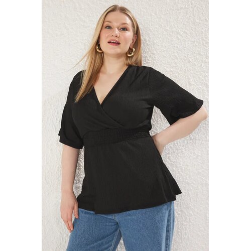 Trendyol ženska bluza Tbbss25Af00083, crna Cene