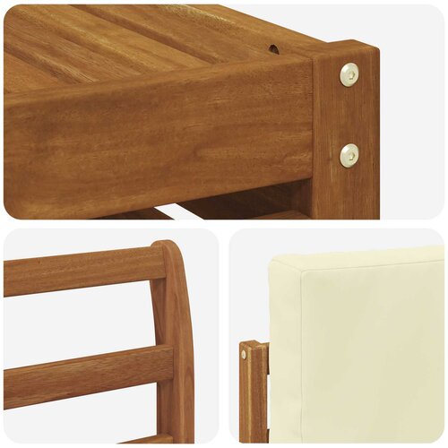 Set vanjskih sofa 11 kom. Prirodna i krem Slike