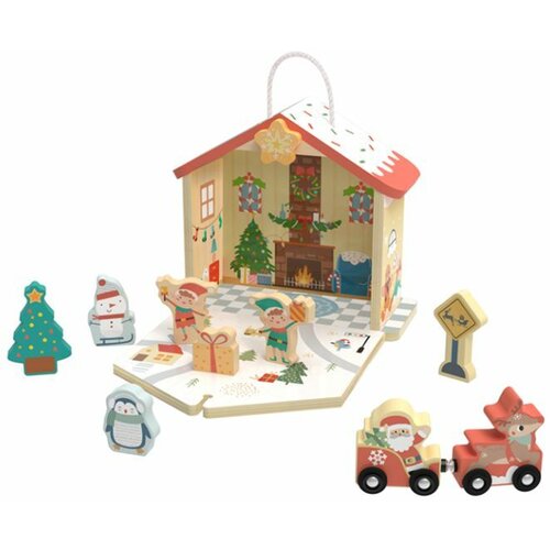 Tooky_Toy Drvena igra kucica deda mraza hp041 Cene