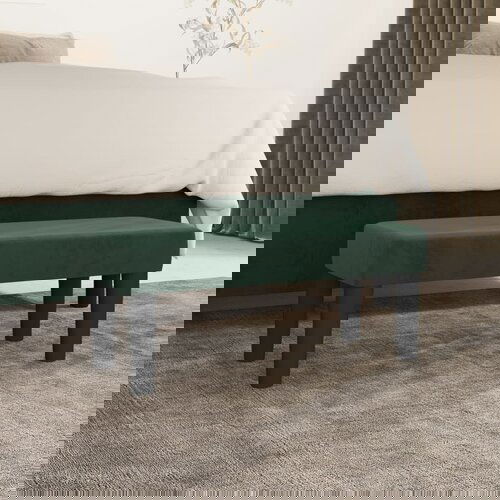 vidaXL Klop temno zelena 70x30x30 cm žamet Cene