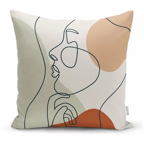 Minimalist Cushion Covers Prevleka za vzglavnik Post modern Drawing Face, 45 x 45 cm