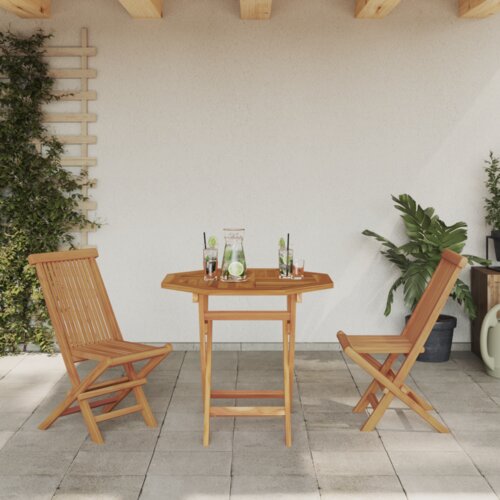 VidaXL set od 3 dijela za vrtni bistro od čvrstog drva akacije Slike