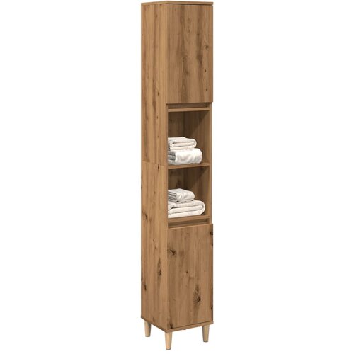 VidaXL Kopalni&amp;scaron;ka omarica artisan hrast 30x30x190 cm inženirski les Slike