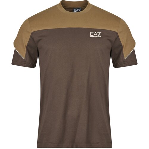 Ea7 Emporio Armani TRAIN ATHLETIC COLOUR BLOCK TEE Smeđa Slike