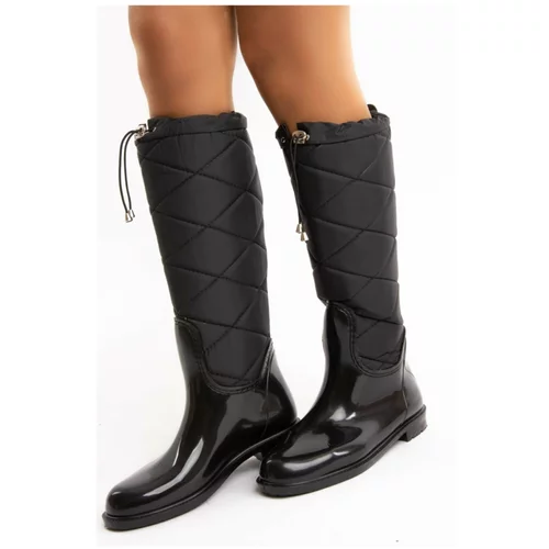 Fox Shoes Black Women's Rain Boots