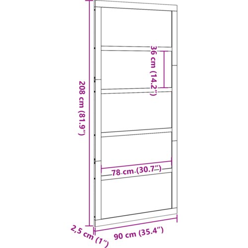 vidaXL Bela vrata hleva 90x208 cm iz masivnega borovega lesa Cene