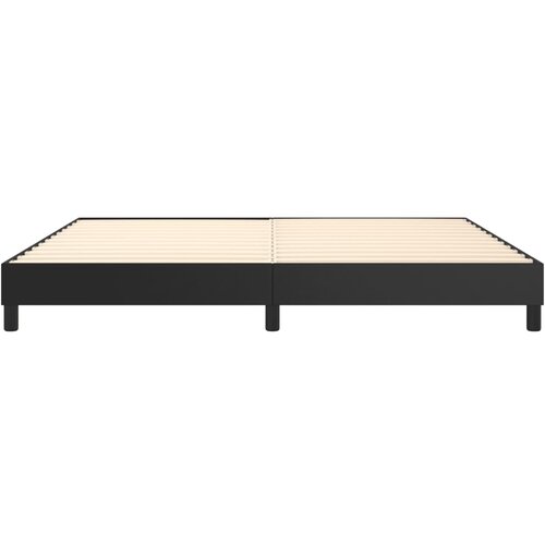  Okvir za krevet s oprugom crni 200x200 cm od umjetne kože Slike