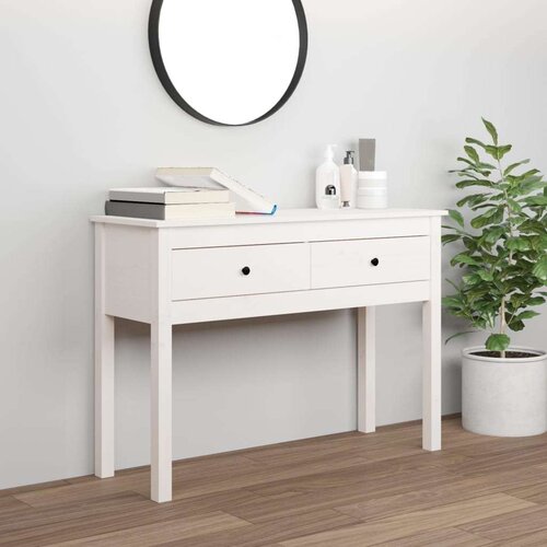  Konzolni stol bijeli 100x35x75 cm od masivne borovine Cijene