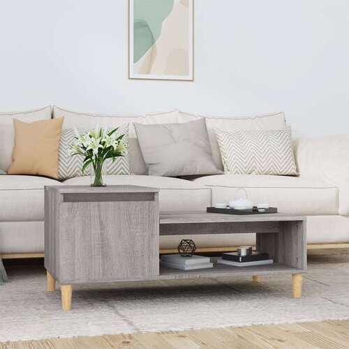  Stolić za kavu boja sivog hrasta 100x50x45 cm konstruirano drvo Slike