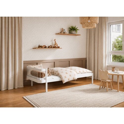 Molarem Home Drveni dječji krevet LOVE - bijeli - 190x90 cm - s madracem PE pjena 8 cm Cijene