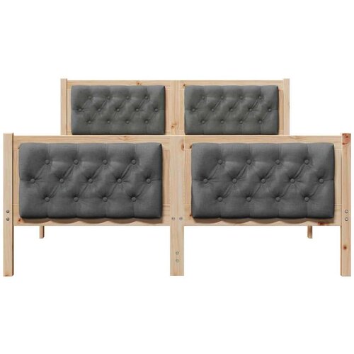  Okvir za krevet Tamno siva 150 x 200 cm tkanina Slike