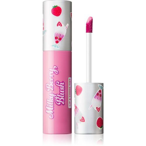 Revolution I Heart Revolution milky berry rumenilo za usne i obraze strawberry shake 3ml Slike
