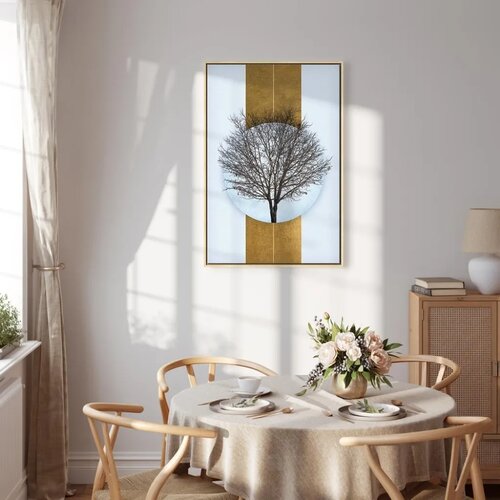  Slika - Circle of Nature (1-part) - Tree Branches in Round Composition 40x60 Slike