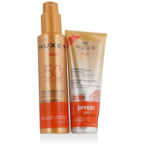 Nuxe Sun D&amp;eacute;licieux set SPF 50 (sprej za sunčanje + gel za pranje poslije sunčanja) Slike