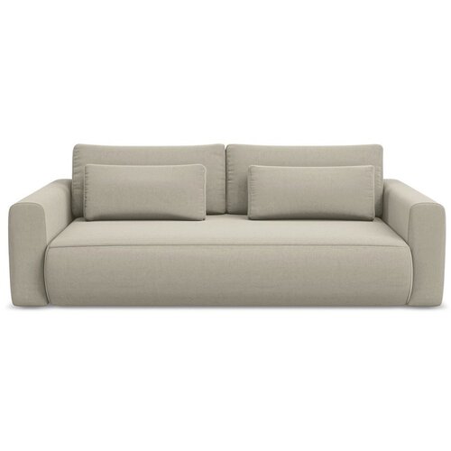 Makamii Bež baršunasti sklopiva/s prostorom za odlaganje sofa 238 cm Kapua – Cijene