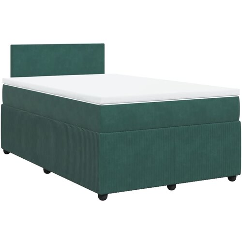 Maison Chic Box spring postelja - Vzmetna postelja z vzmetnico temno zelen 120x190 cm žamet SL5548, (21904394) Cene