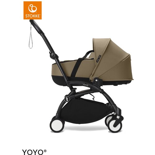 Stokke Ogrodje vozička black frame z new born shell Yoyo® toffee Cene