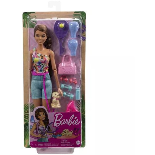 Barbie rjavolaska fitnes punčka Cene