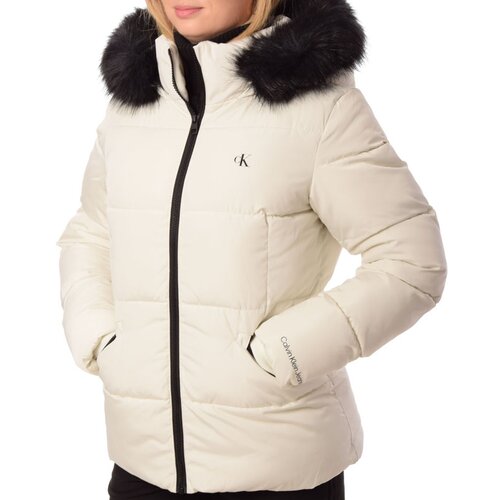 Calvin Klein ženska jakna faux fur hooded fitted short jkt Cene