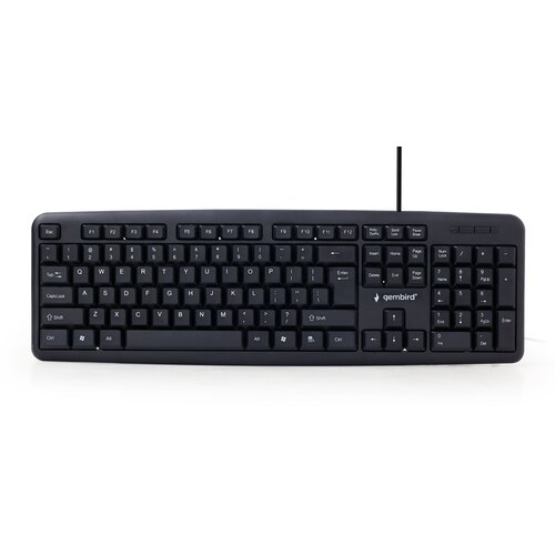 Gembird tastatura USB Američki engleski, Crno Slike