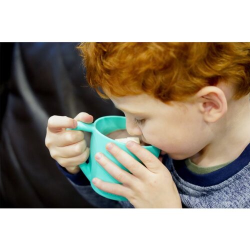 Melii Silicone Bear Mug ča&amp;scaron;ica Blue 200 ml Slike