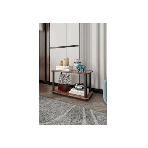 Hanah home sto za kafu bookcase 2 tiers rect walnut Cene