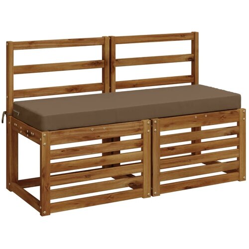  Jastučići za klupe - 2 dijela SOEST 2 kom. 100% poliester - Sivosmeđa 100 x 40 x 8 cm Melange Slike