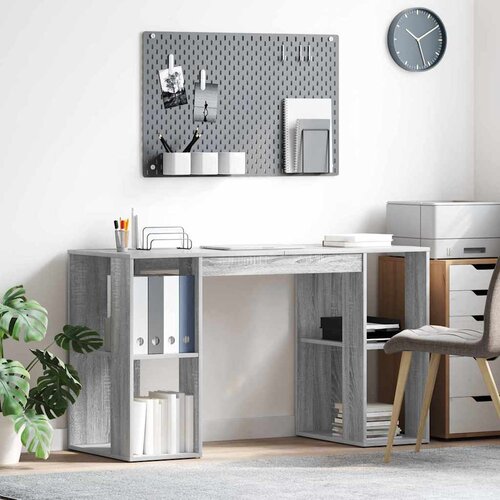  Stol s policom Siva Sonoma 130 x 50.5 x 75 cm Konstruirano drvo Cijene