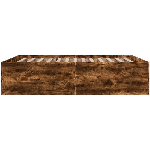  Okvir za krevet boja hrasta 150 x 200 cm konstruirano drvo Slike
