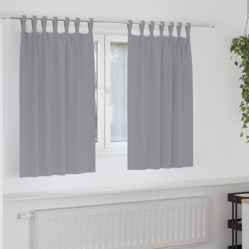 VidaXL Zavjese za zamračivanje 2 pcs Svjetlosiva 140 x 140 cm Slike