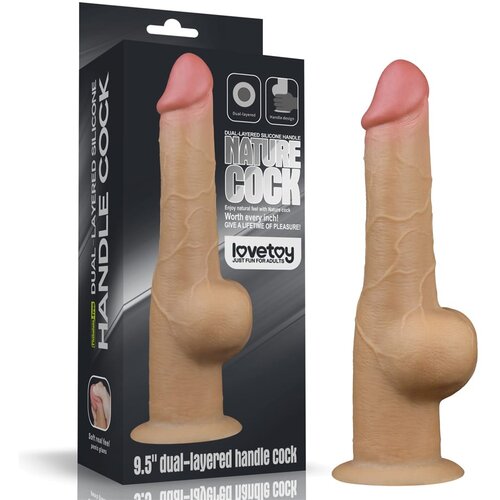 Lovetoy 2024 Dildo Lovetoy Nature Cock Dual Layered Handle 9,5'' Cene