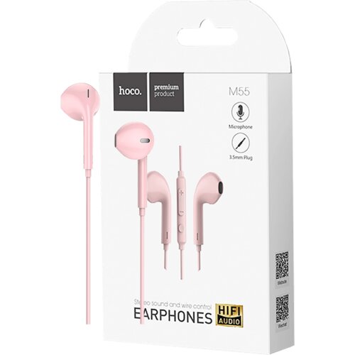 hoco. Slušalice sa mikrofonom, 3.5 mm, dužina kabela 1.2 met, pink – M55 Memory sound Pink Cijene
