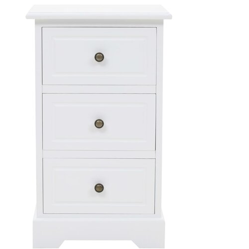 Maison Chic Nočna omarica - Nočna miza MDF in borovina 35x32x59 cm, (21687560) Slike