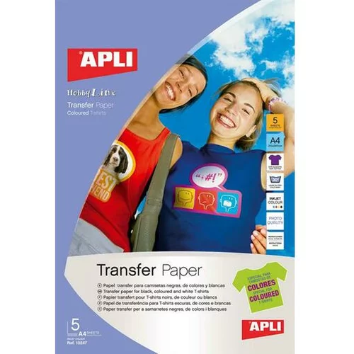 Apli transferni papir za pisane majice 5 listov AP010247