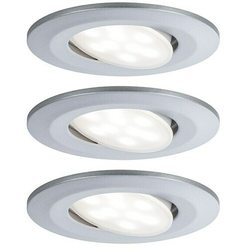 PAULMANN Ugradbena LED svjetiljka Calla (Neutralno bijelo, 3 Kom., IP65, Promjer: 90 mm, Krom, Srebrne boje) Slike