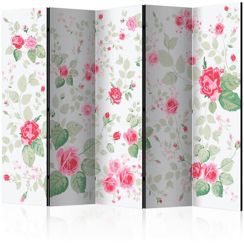 Artgeist PARAVAN 225/172/3 cm zelena, bela, pink Cene